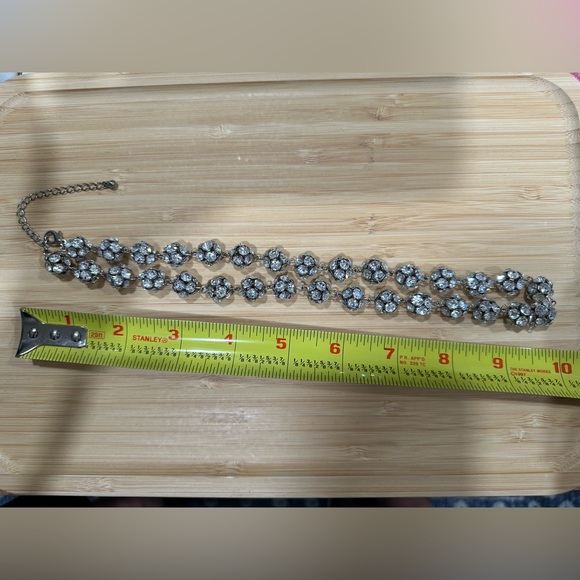 Silver Rhinestone Necklace - Picture 8 of 8